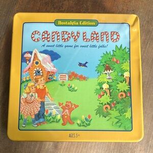 Vintage nostalgia edition Candy Land Board Game in metal tin